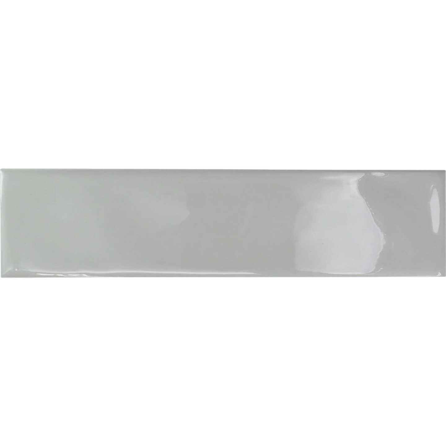 Emser Craft II 3 In. x 12 In. Glossy Gray Ceramic Wall Tile with Undulating Texture (5.6 Sq. Ft./Case) Image 2