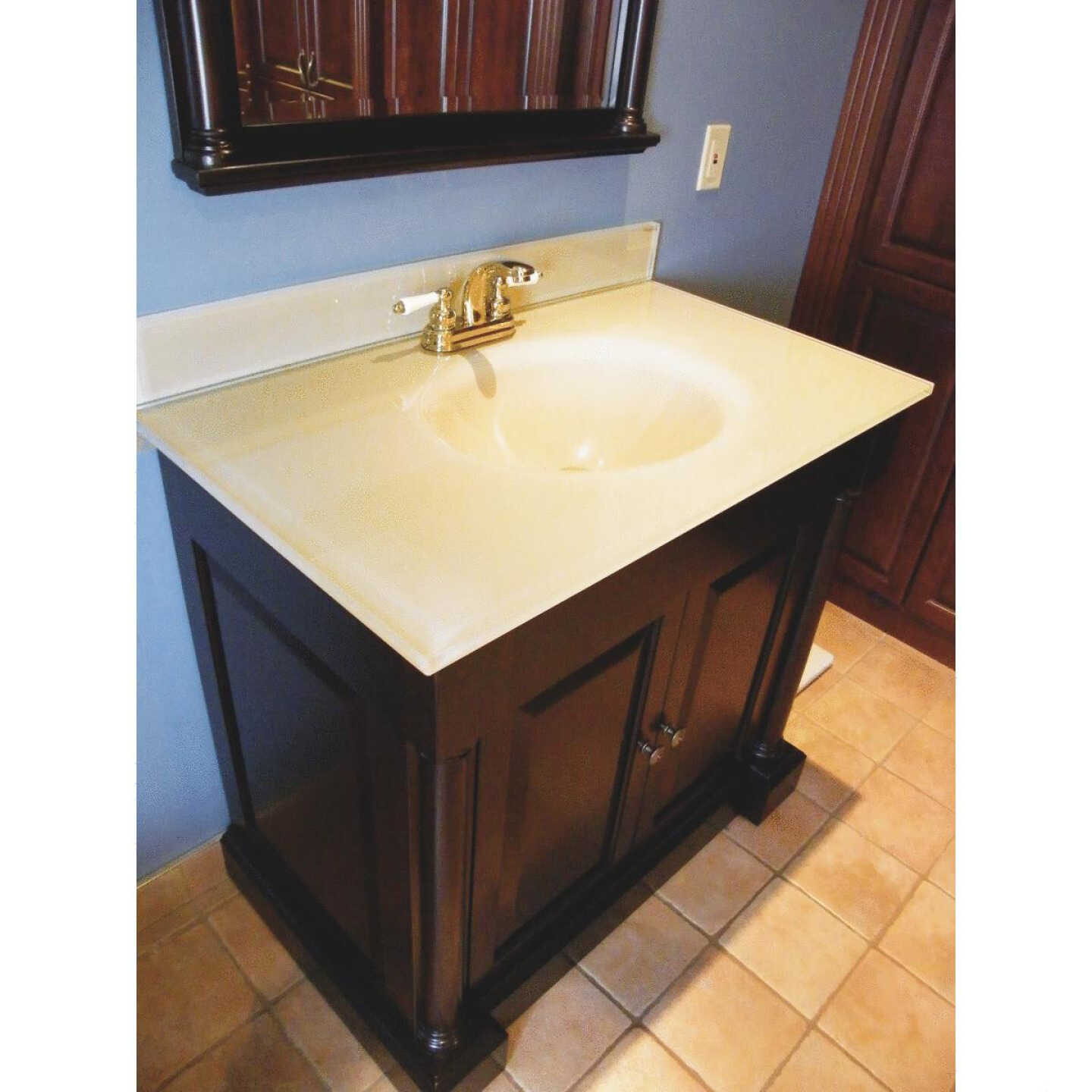 31" WHT GLASS VANITY TOP Image 1