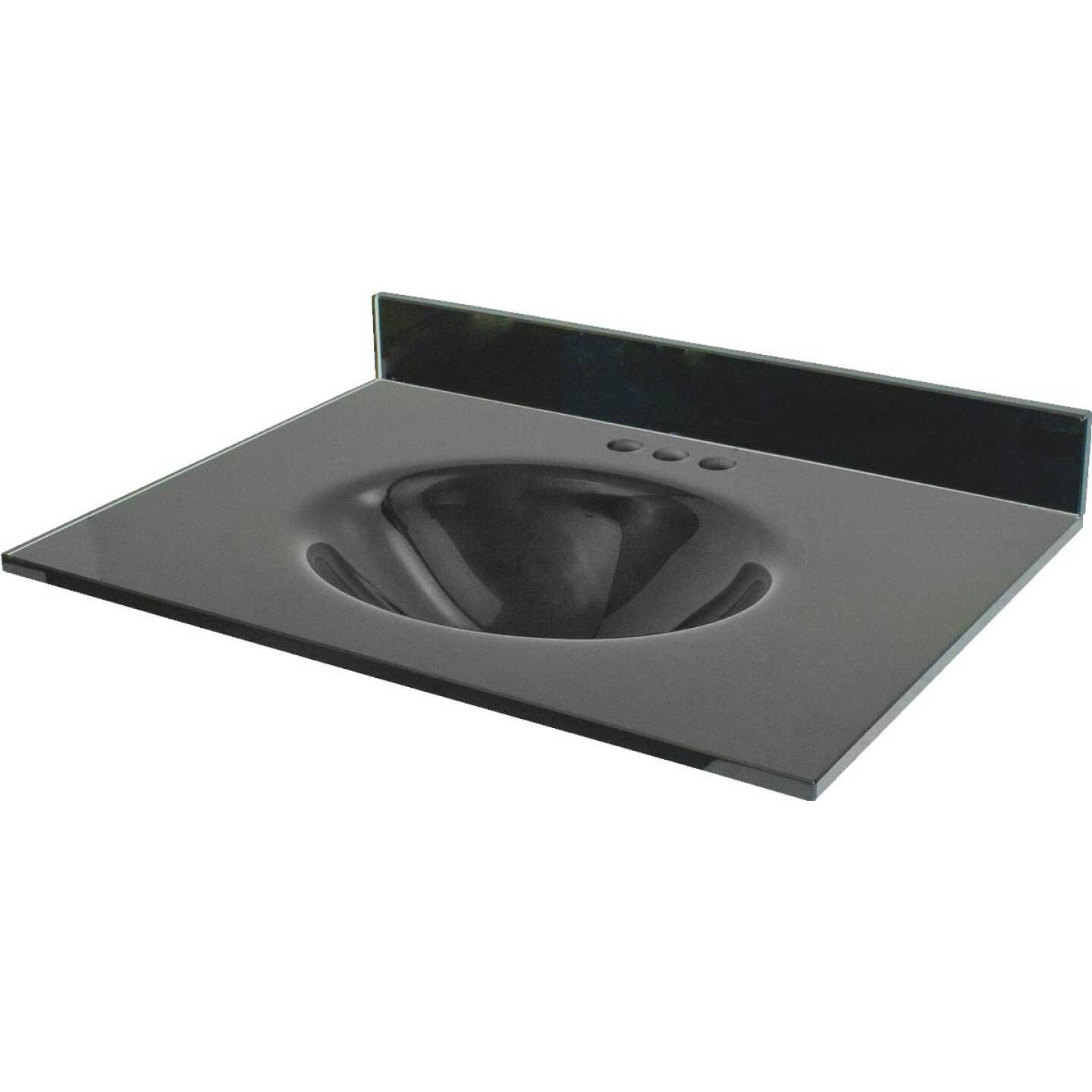 31" BLK GLASS VANITY TOP Image 1