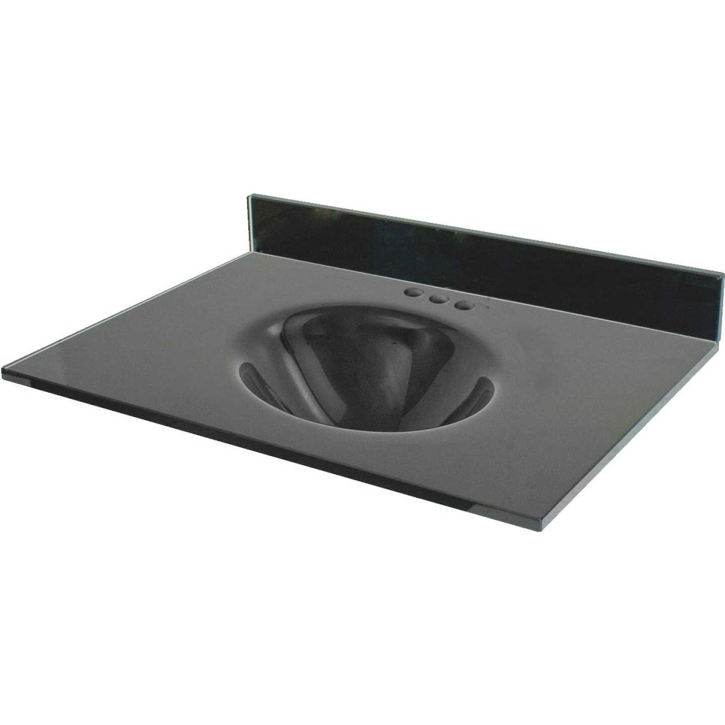 37" BLK GLASS VANITY TOP Image 1