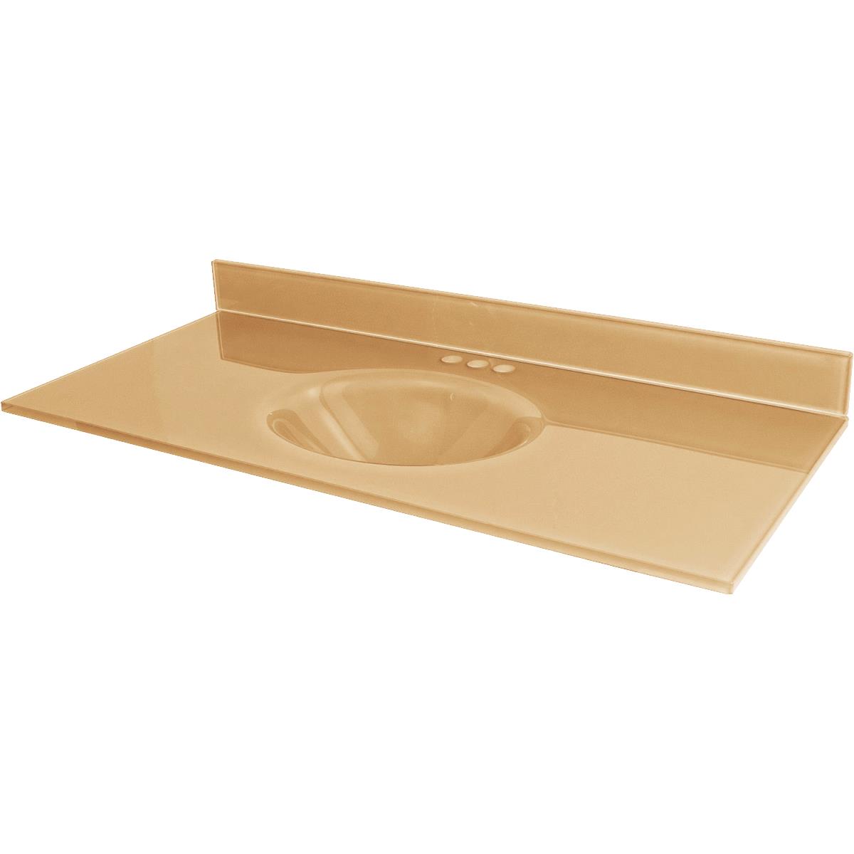 49" BRN GLASS VANITY TOP