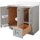 Bertch Storage Solutions 36 In. W x 34-1/2 In. H x 21 In. D Harbor Vanity Base without Top, 3 Door/1 Drawer Image 2