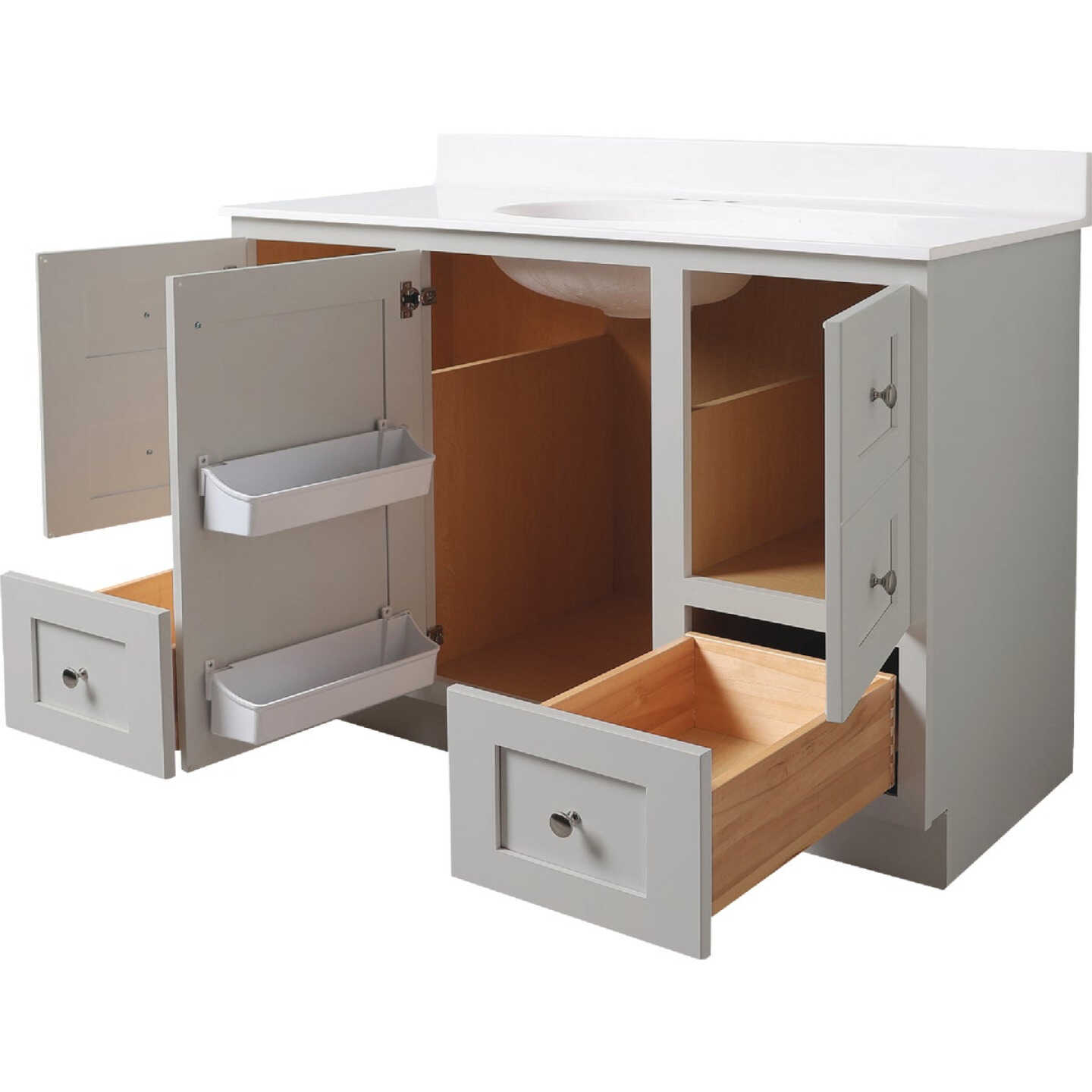 Bertch Storage Solutions 48 In. W x 34-1/2 In. H x 21 In. D Harbor Vanity Base without Top, 3 Door/2 Drawer Image 2
