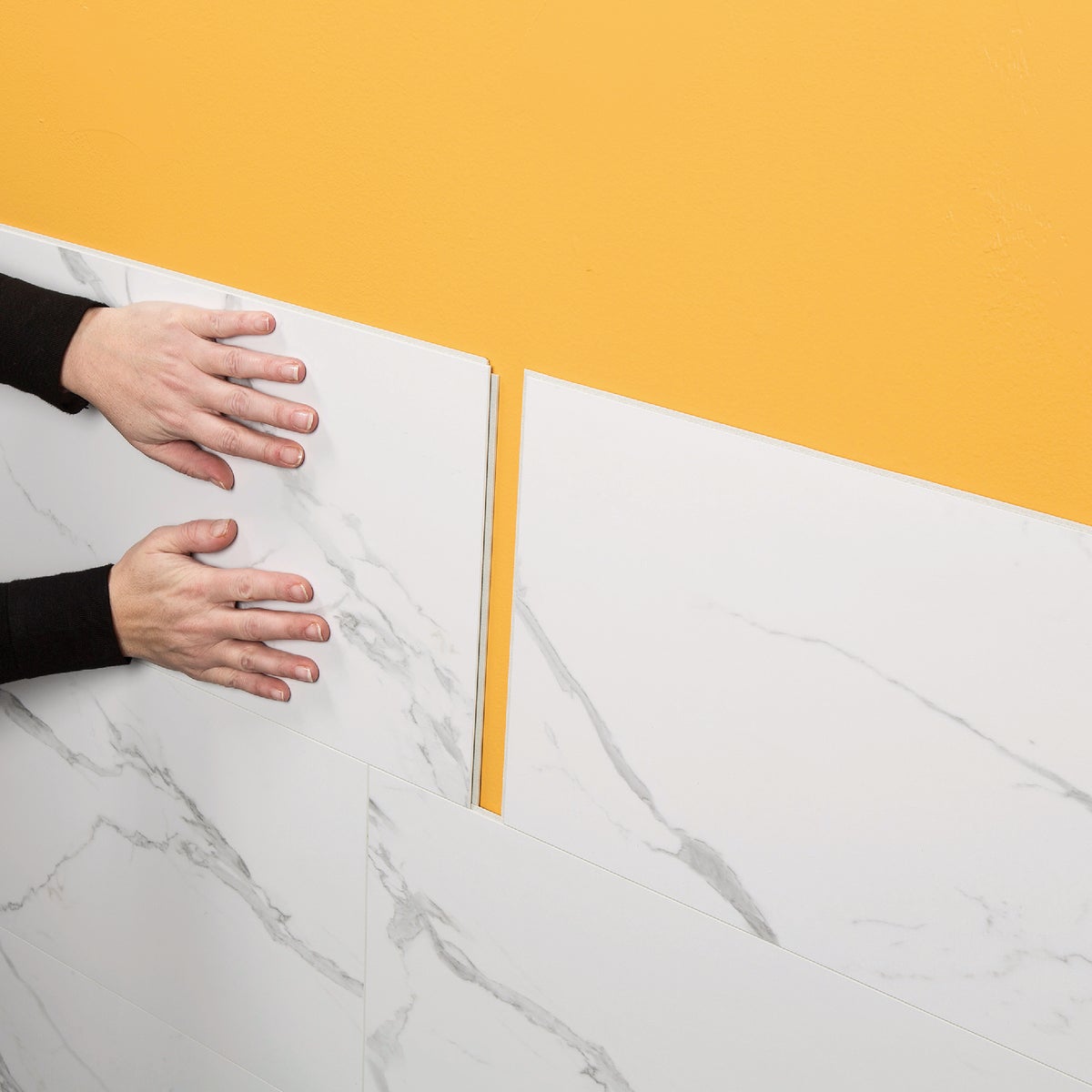 Palisade Carrara 23.2 In. x 11.1 In. Waterproof Interlocking Wall Tile (17.9 Sq. Ft./Case) Image 5