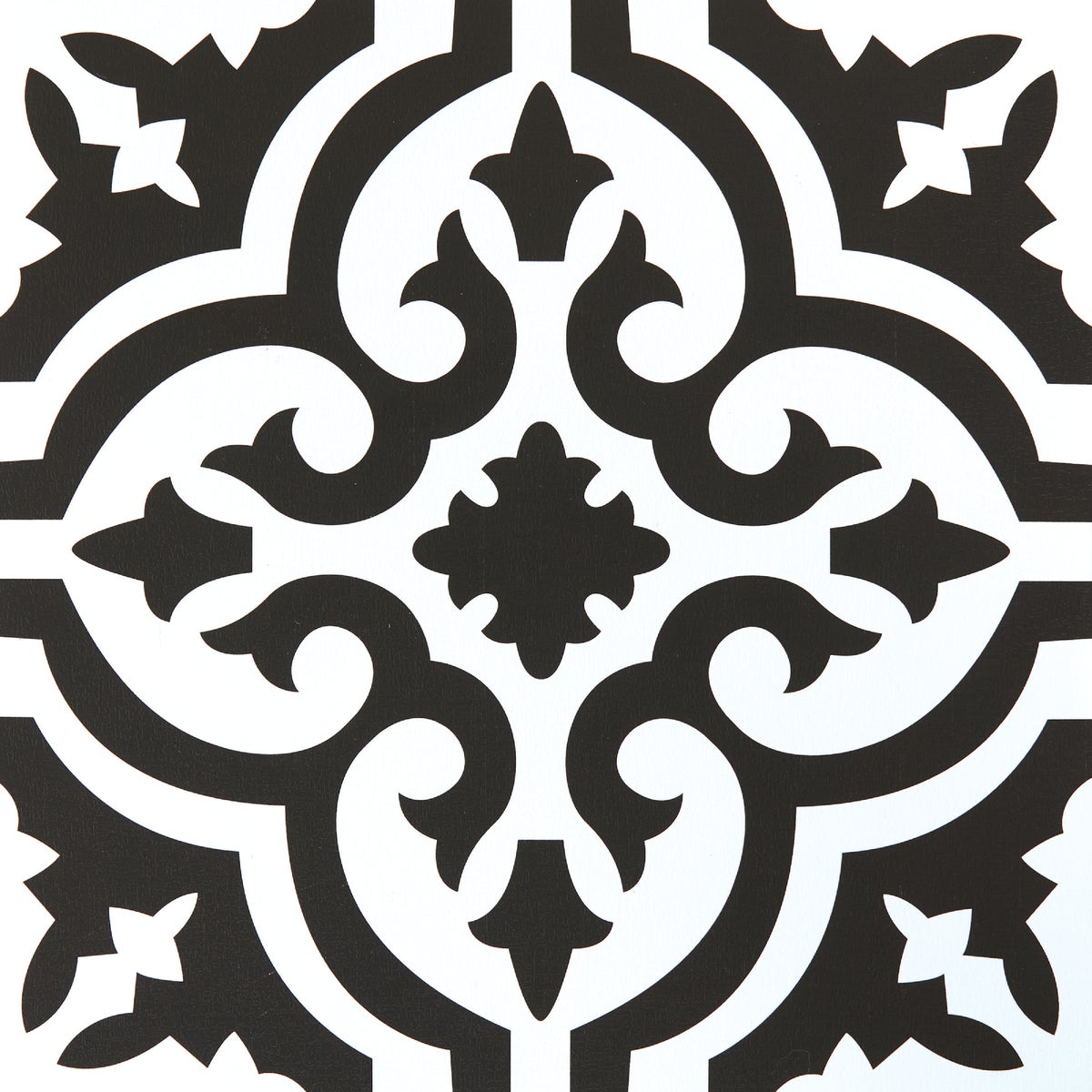 Home Impressions Black Telperion 12 In. x 12 In. Vinyl Floor Tile (45 Sq. Ft./Box) Image 1