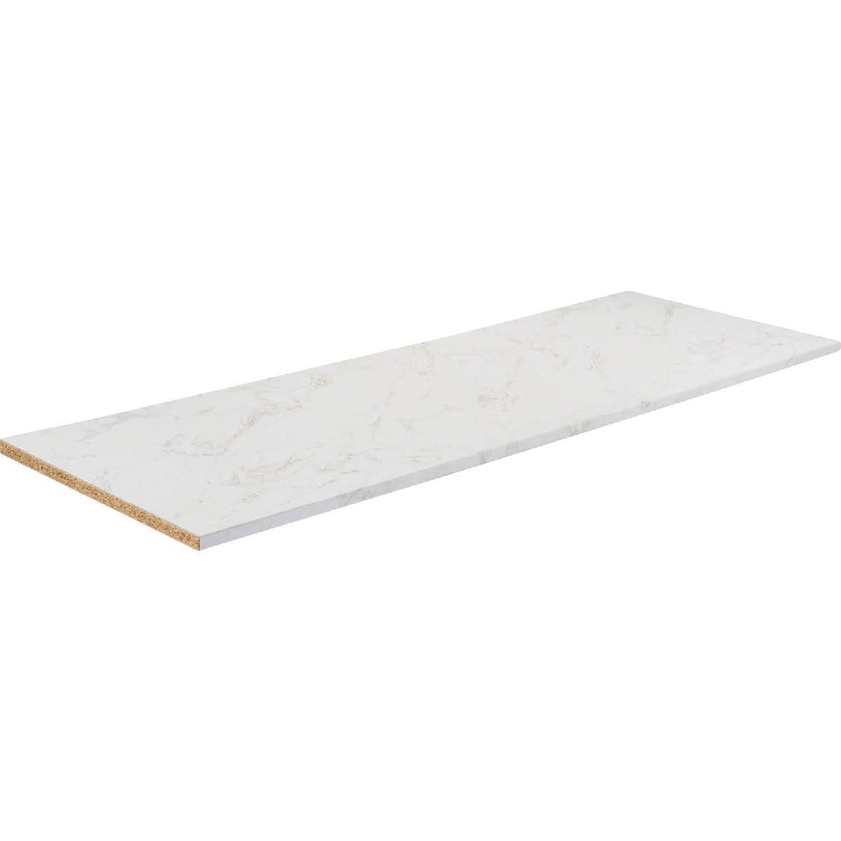 VT Industries Stretta 6 Ft. Laminate White Marble Countertop
