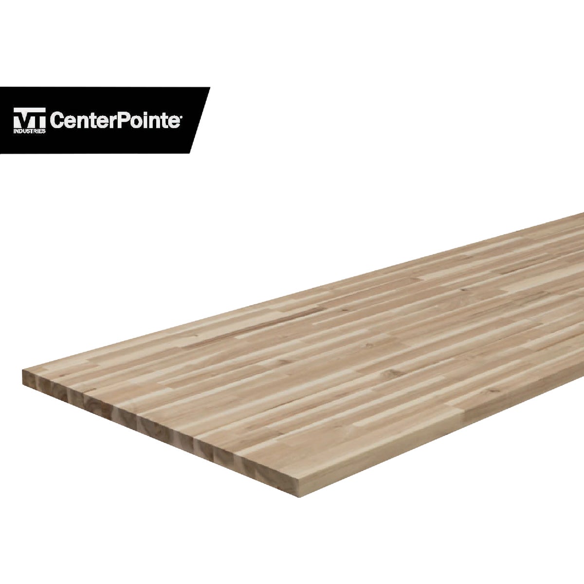 VT Industries CenterPointe 98 In. L x 25 In. D x 1.5 In. T Unfinished Acacia Wood Butcher Block Countertop with Square Edge Image 4
