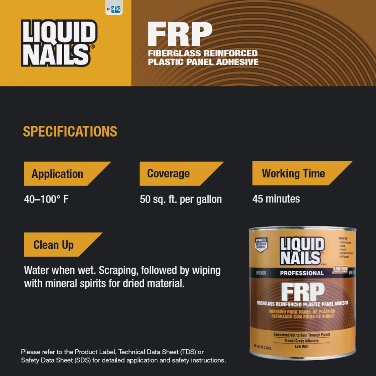 LIQUID NAILS 3.5 Gal. FRP Panel Adhesive Image 2