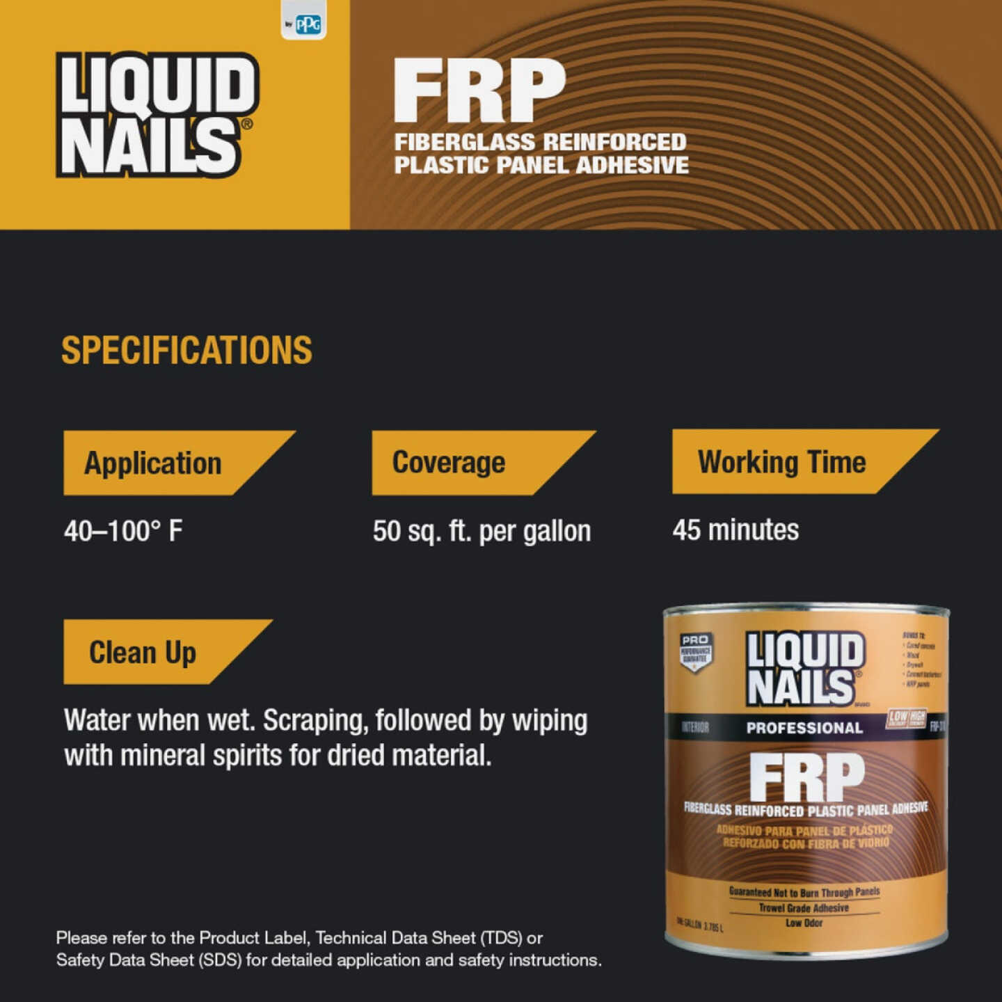 LIQUID NAILS 3.5 Gal. FRP Panel Adhesive Image 2