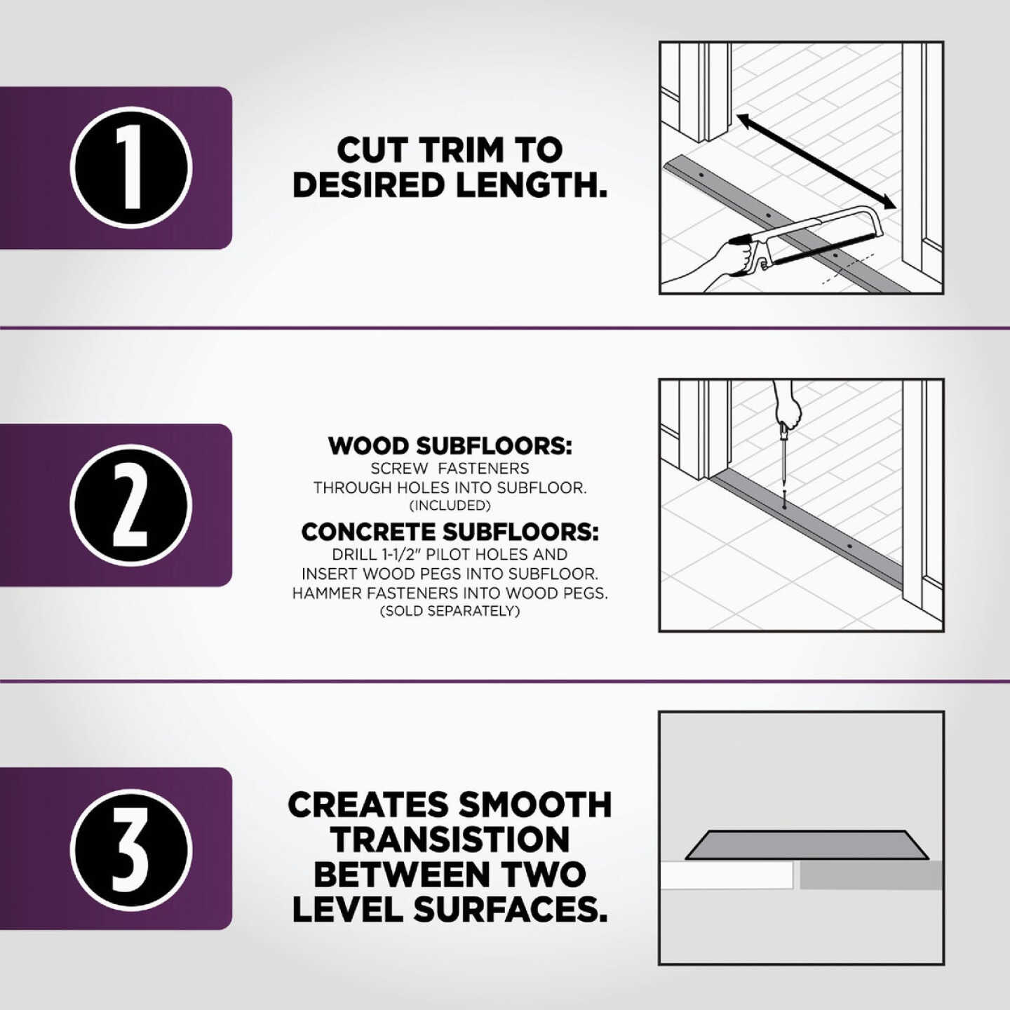 M-D Building Products 5 In. x 36 In. Unfinished Hardwood Seam Binder with Screws Image 6