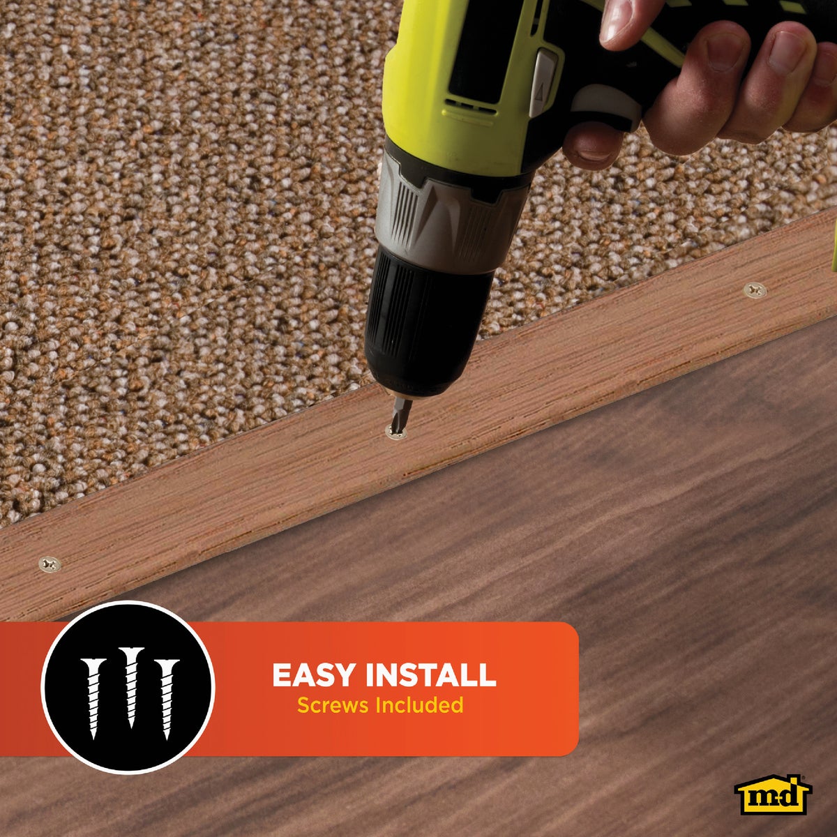 M-D Building Products 1 In. x 36 In. Unfinished Hardwood Reducer with Screws Image 7