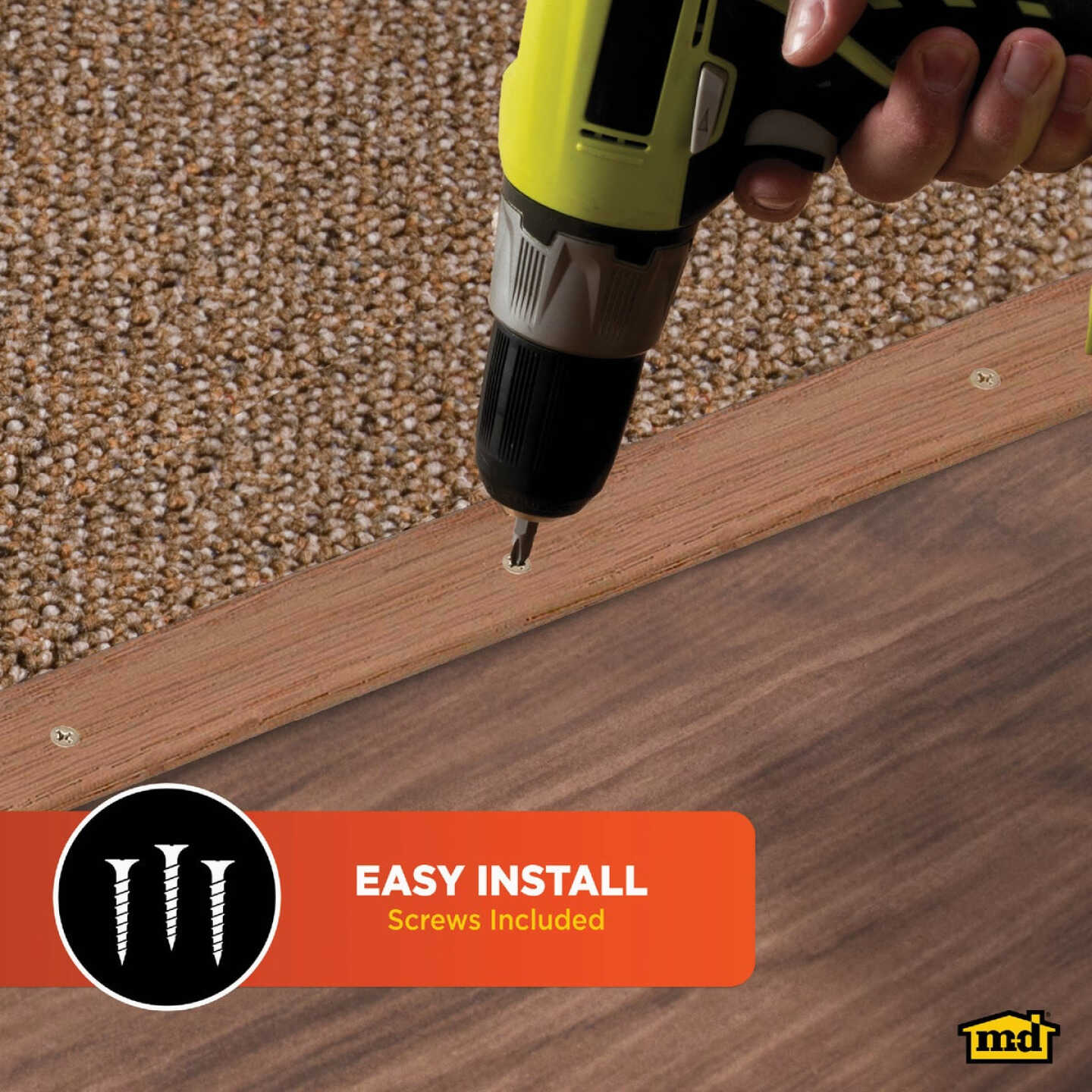 M-D Building Products 1-3/4 In. x 36 In. Unfinished Hardwood Reducer with Screws Image 7