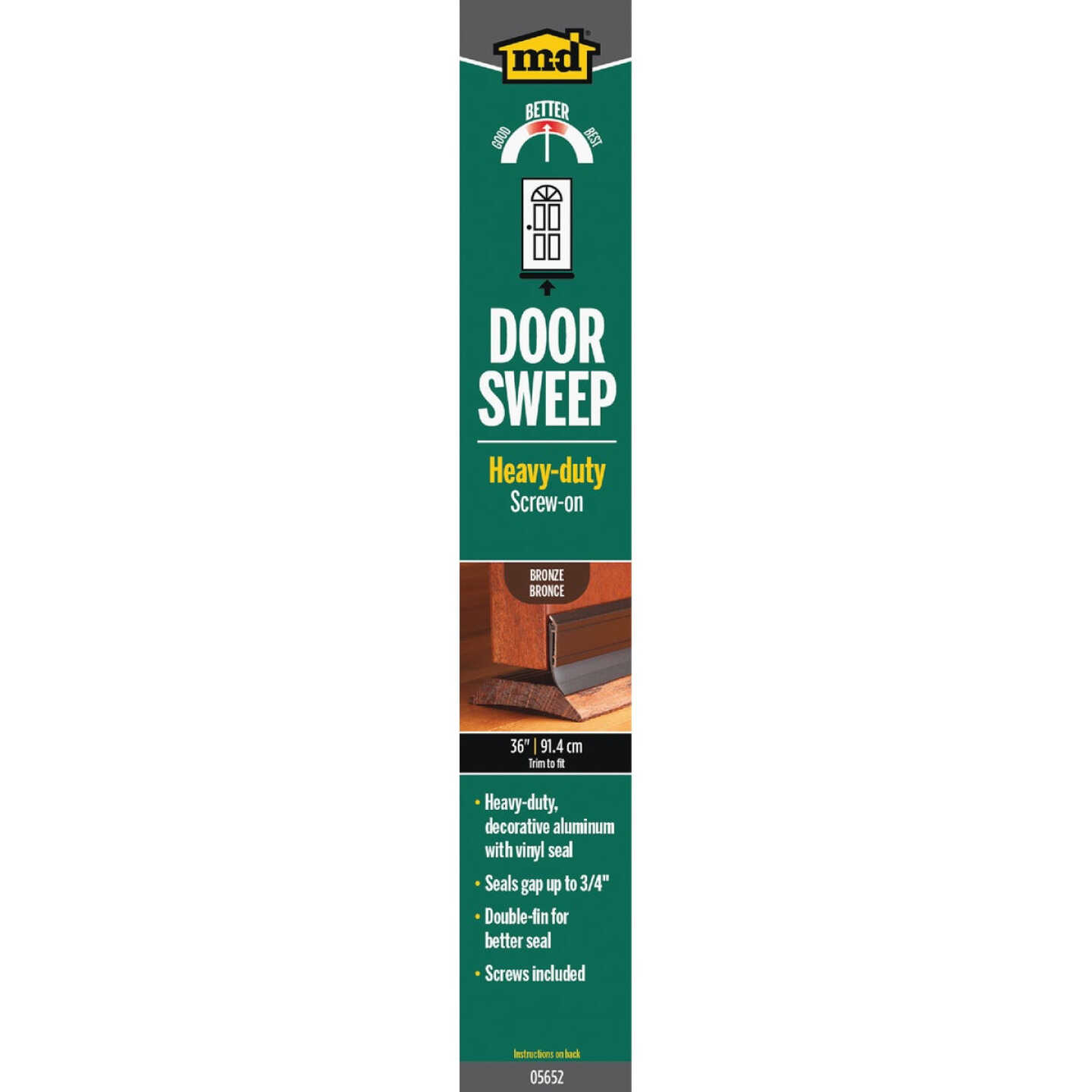 M-D Building Products 0.25 In. 36 In. Bronze Door Sweep Image 7