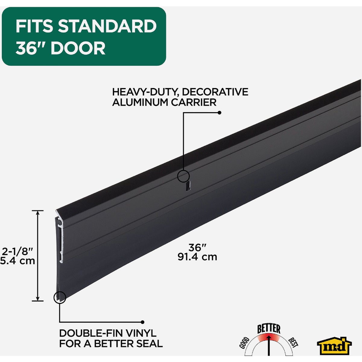 M-D Building Products 0.25 In. 36 In. Bronze Door Sweep Image 2