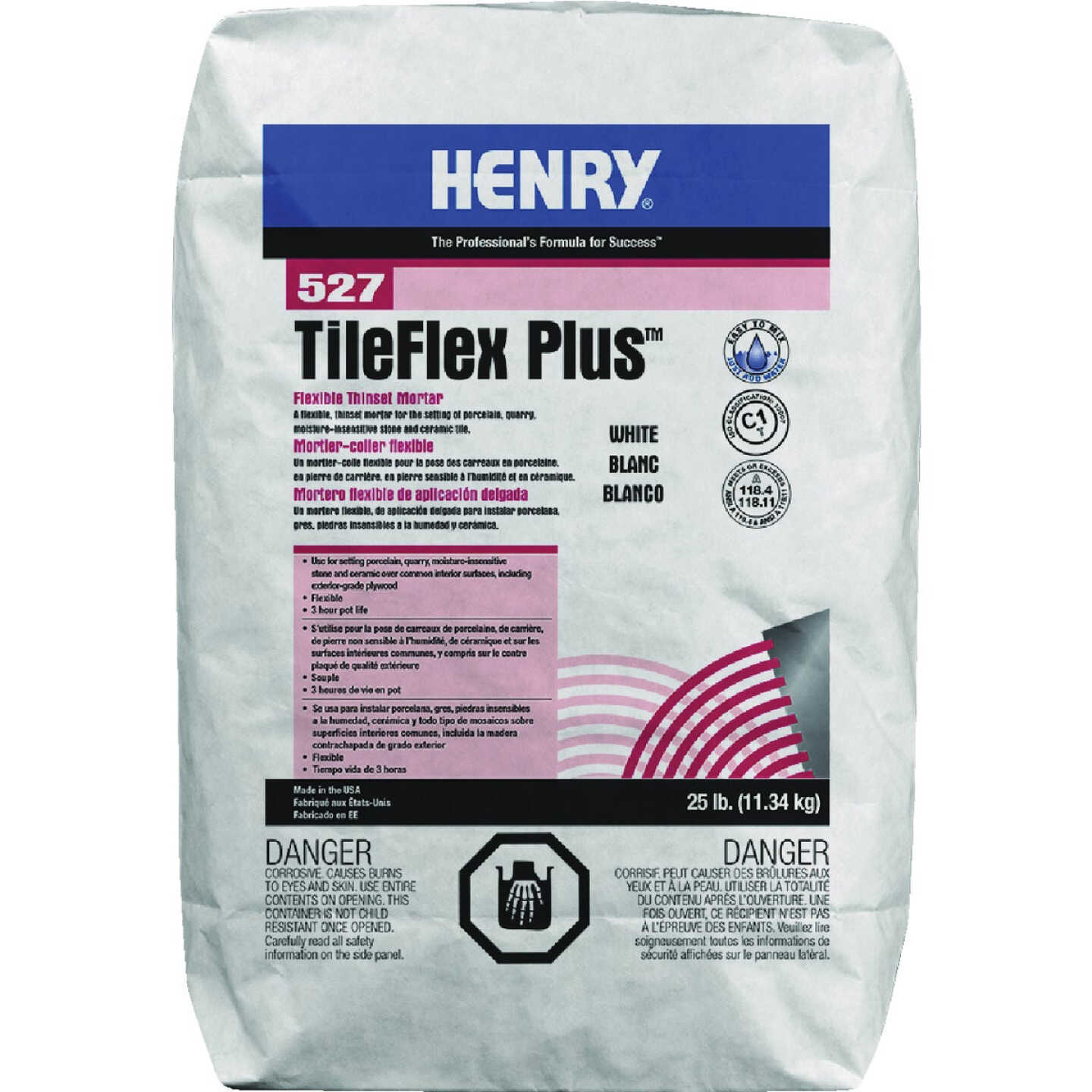 Henry 527 TileFlex Plus White Flexible Thin-Set Mortar, 25 Lb. Image 1