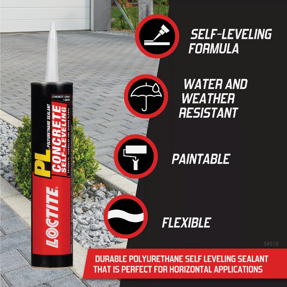 Loctite Pl Self-Leveling Sealant 28 Oz Limestone Gray Concrete Sealant Image 5