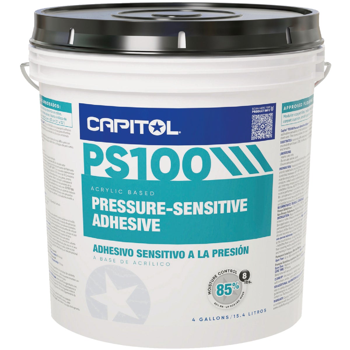 Capitol Pressure Sensitive Flooring Adhesive, 4 Gal.