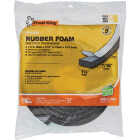 Frost King 1-1/4 In. W x 7/16 In. T x 10 Ft. L Black Rubber Foam Weatherstrip Tape Image 2