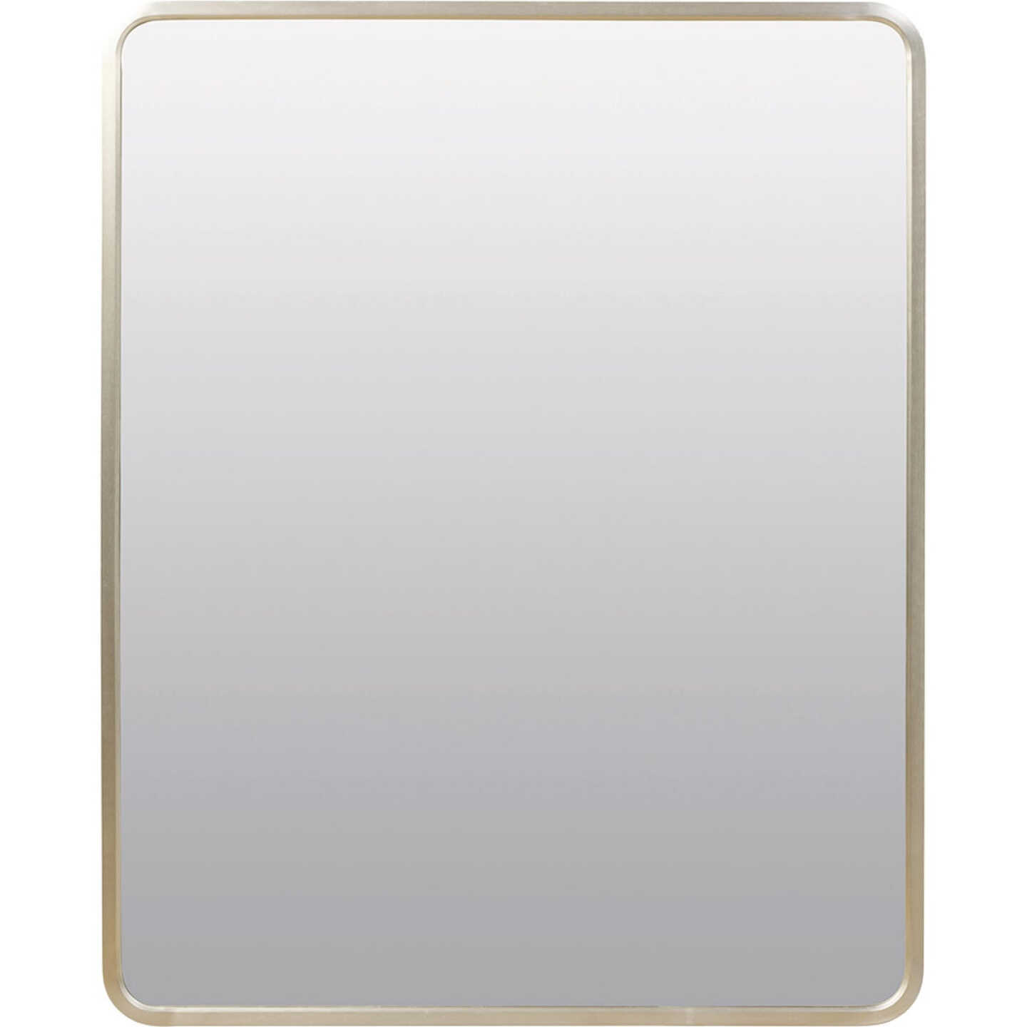 Zenna Home Designer Series Brushed Nickel 24 In. W x 30 In. H x 5 In. D Single Mirror Surface/Recess Mount Rectangle Medicine Cabinet Image 1