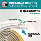 Frost King 17 Ft. x 5/16 In. White Rubber Weatherstrip Image 2