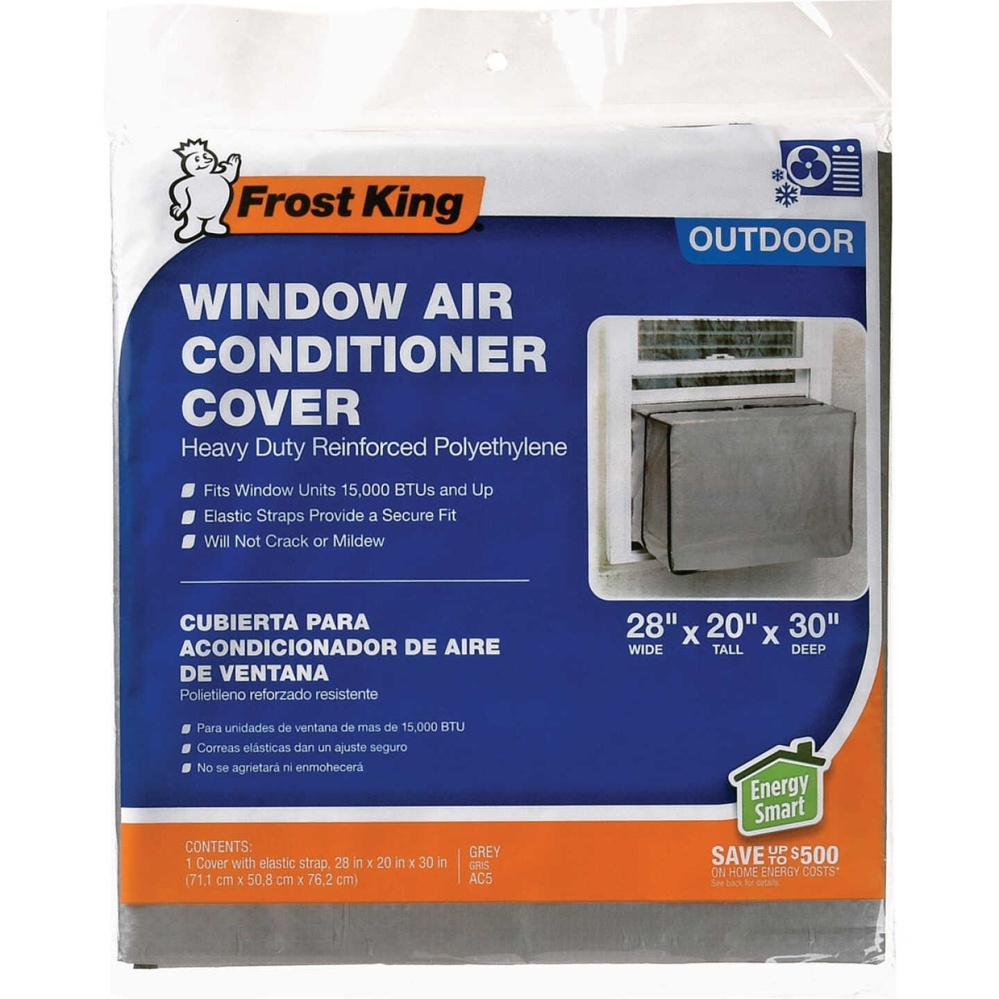 Frost King 20 In. x 28 In. x 30 In. 6 mil Rectangular Air Conditioner Cover Image 1