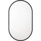 Zenna Home Designer Series Black 16 In. W x 27 In. H x 5 In. D Single Mirror Surface Mount Pill Framed Medicine Cabinet Image 1