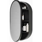 Zenna Home Designer Series Black 16 In. W x 27 In. H x 5 In. D Single Mirror Surface Mount Pill Framed Medicine Cabinet Image 4
