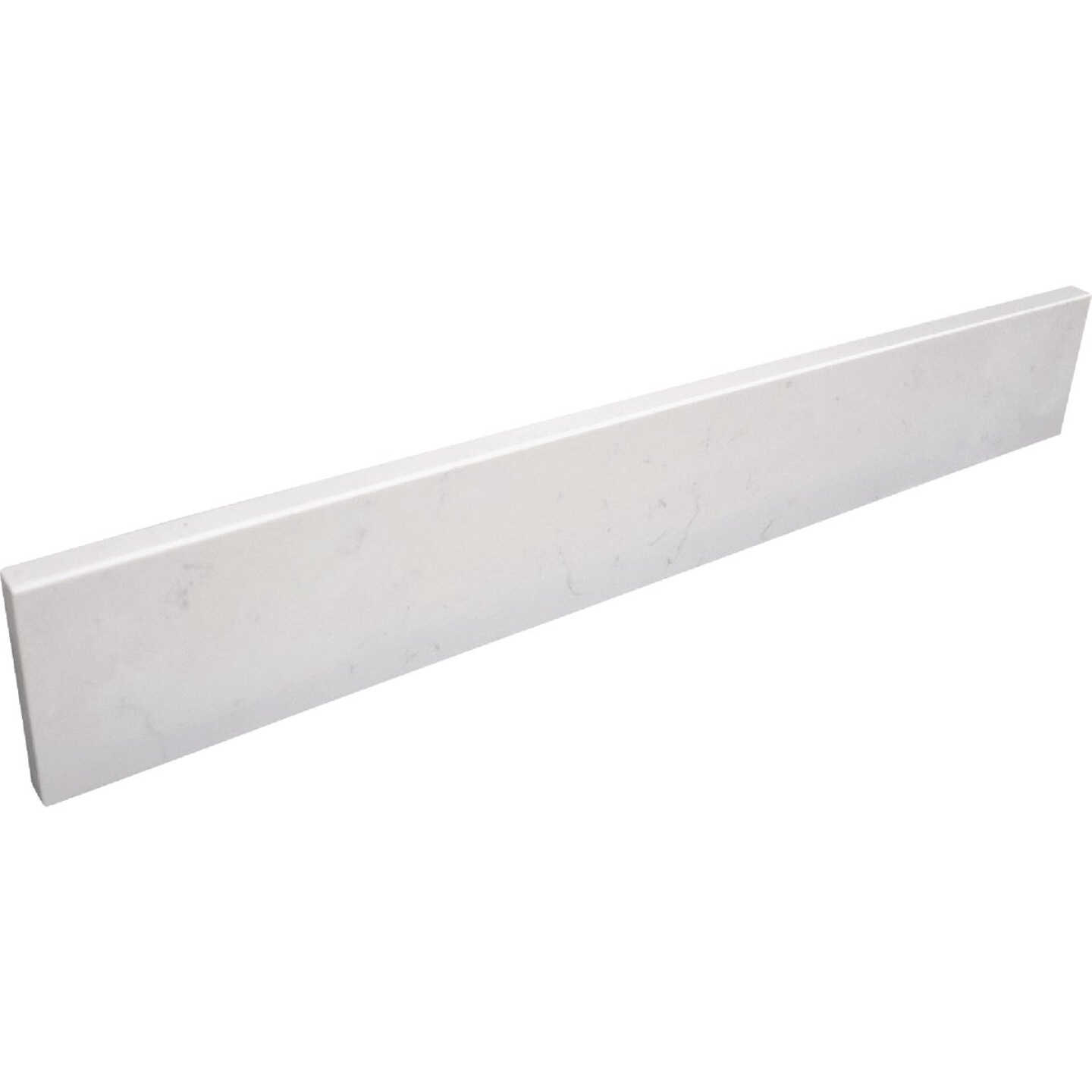 Bertch Oasis 22 In. x 22.5 In. Jasmine White Veined Quartz Vanity Top with Rectangular Bowl Image 2