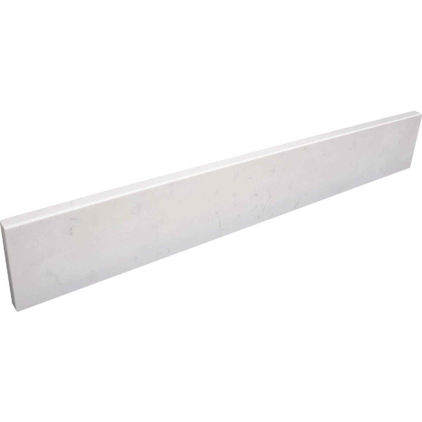 Bertch Oasis 49 In. x 22.5 In. Jasmine White Veined Quartz Vanity Top with Rectangular Bowl Image 2