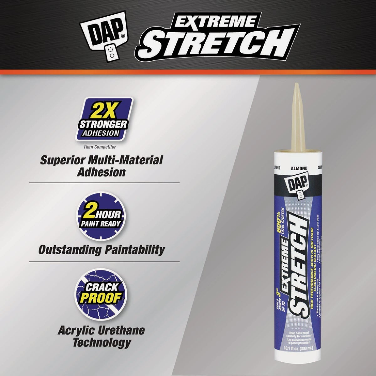 Dap Extreme Stretch 10.1 Oz. Almond Acrylic Urethane Premium Elastomeric Sealant Image 2