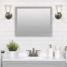 Zenna Home 20 In. x 25 In. Dove Gray Framed Wall Mirror Image 2
