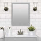 Zenna Home 20 In. x 25 In. Dove Gray Framed Wall Mirror Image 3