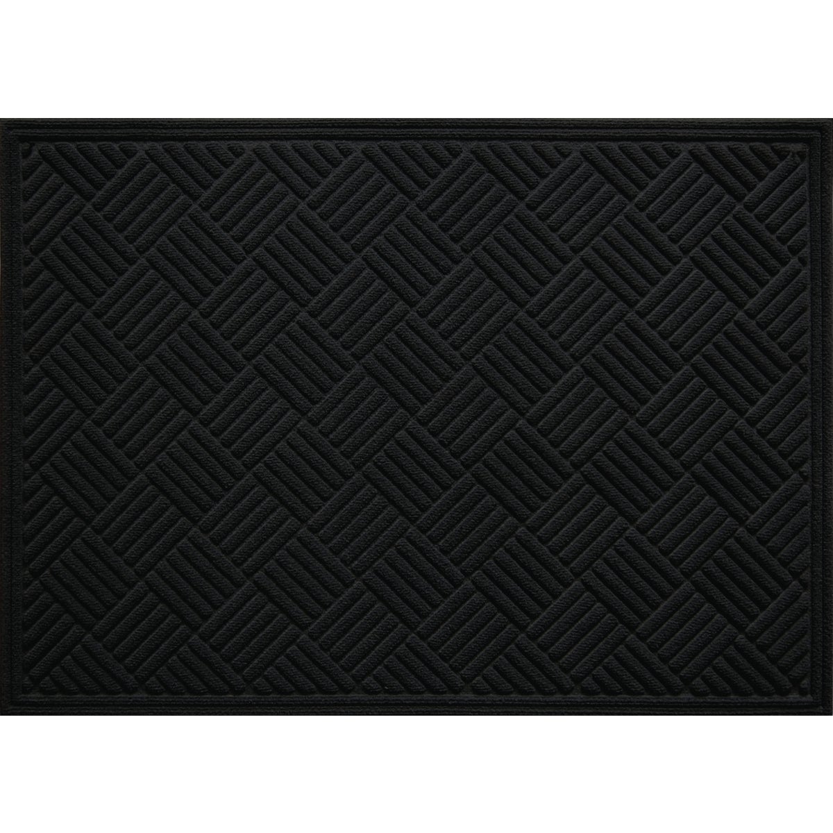 Multy Home Contours 3 Ft. x 4 Ft. Black Carpet Utility Floor Mat, Indoor/Outdoor