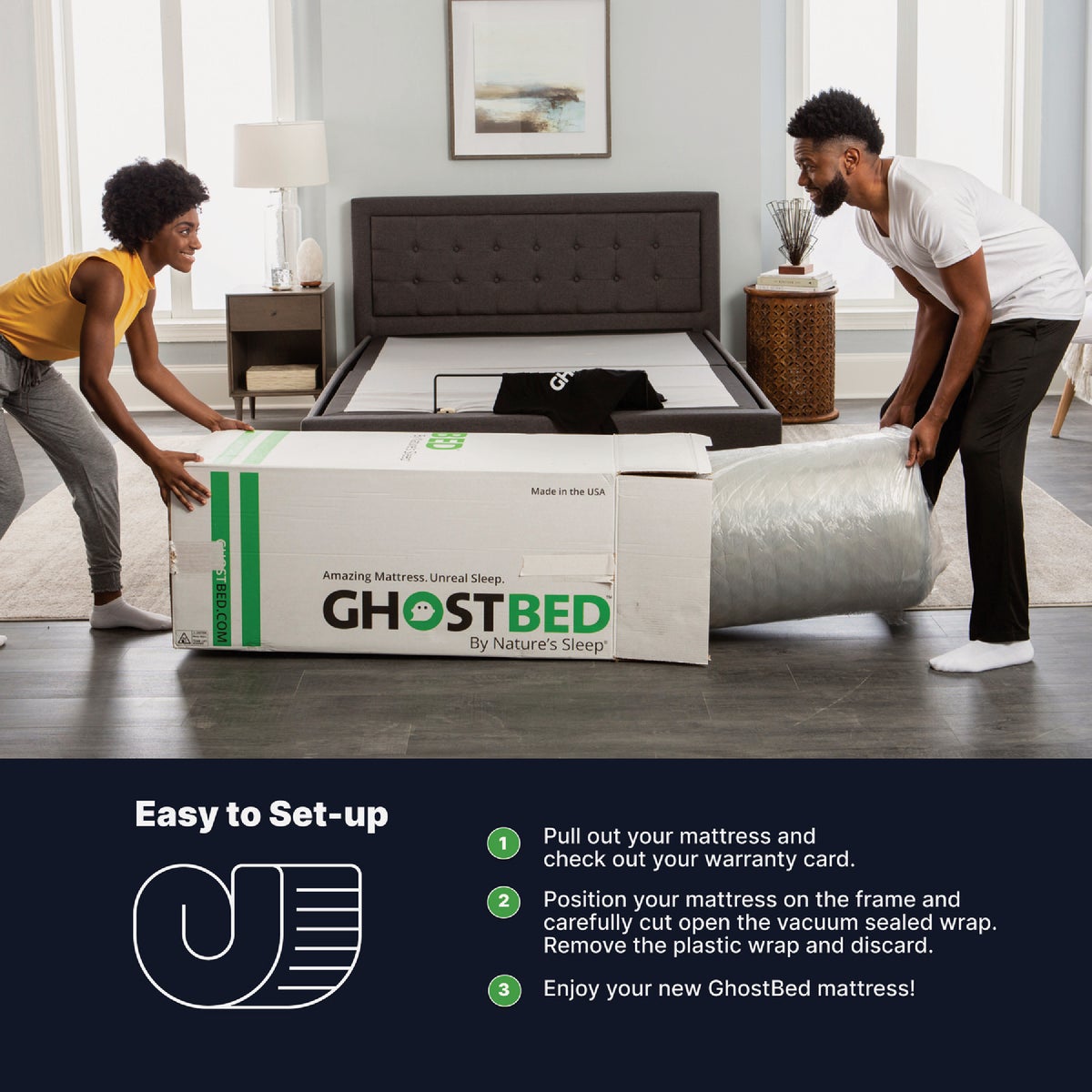 GhostBed Essential  Queen Gel Memory Foam Mattress Image 3