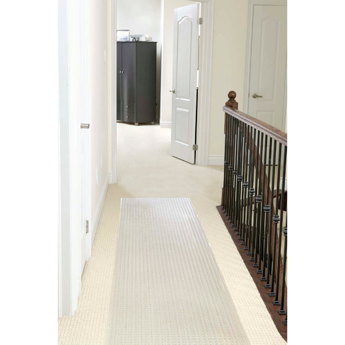Multy Home 27 In. x 6 Ft. Clear Low Pile Pre-Cut Carpet Protector Image 3