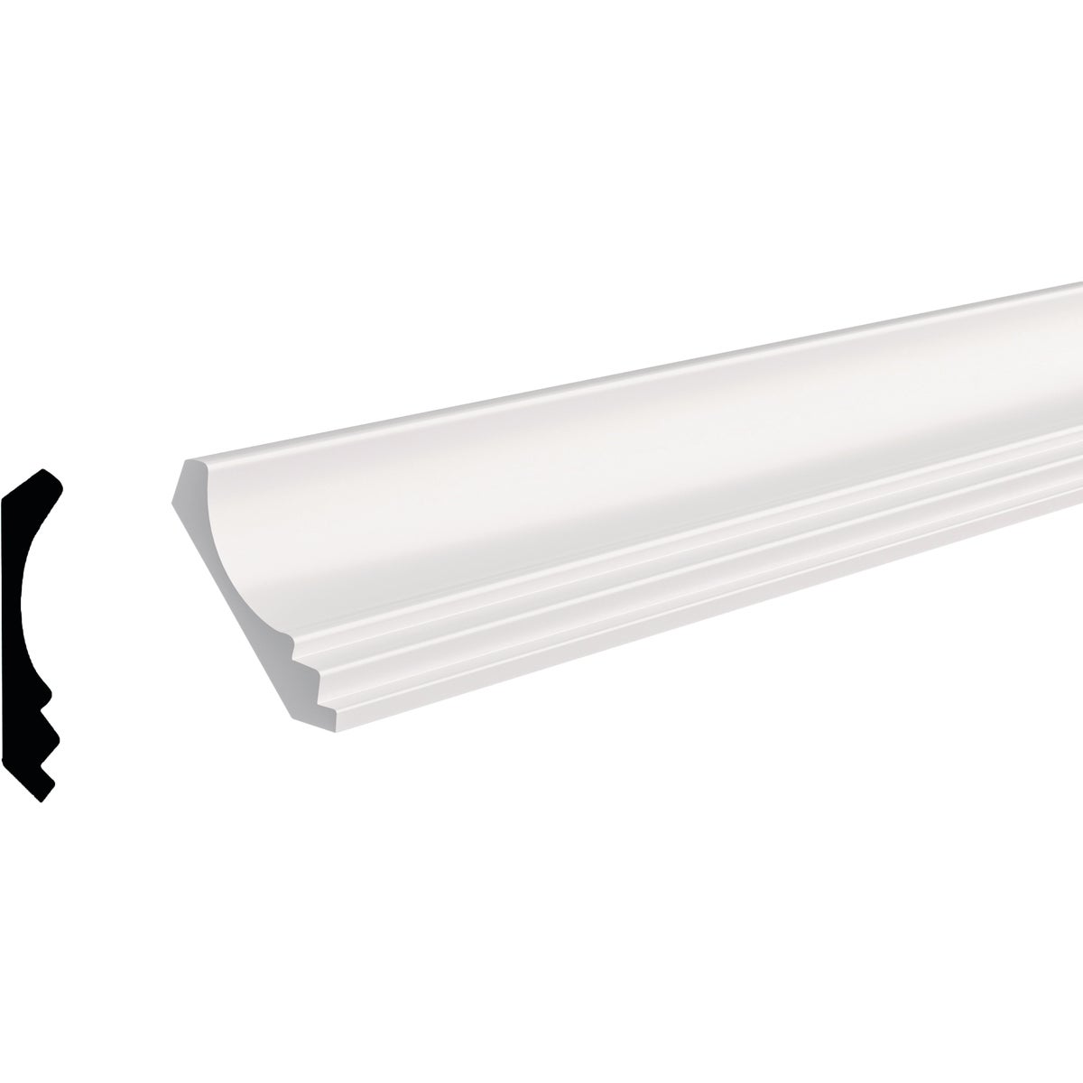 CraftMark Plymouth Shaker 3 In.W. x 96 In. L. x 15/16 In. D. Crown Molding
