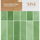 MSI 10 In. x 10 In. Gel Peel and Stick Wall Tile, Deep Emerald Stax Image 2