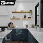 VT Industries Stretta 10 Ft. Right Hand Laminate White Marble Countertop Image 2