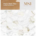 MSI 10 In. x 10 In. Gel Peel and Stick Wall Tile, Vespian Marble Hex Image 2
