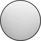 Zenna Home Designer Series Black 23.6 In. W x 23.6 In. H x 5 In. D Single Mirror Surface Mount Round Framed Medicine Cabinet Image 1