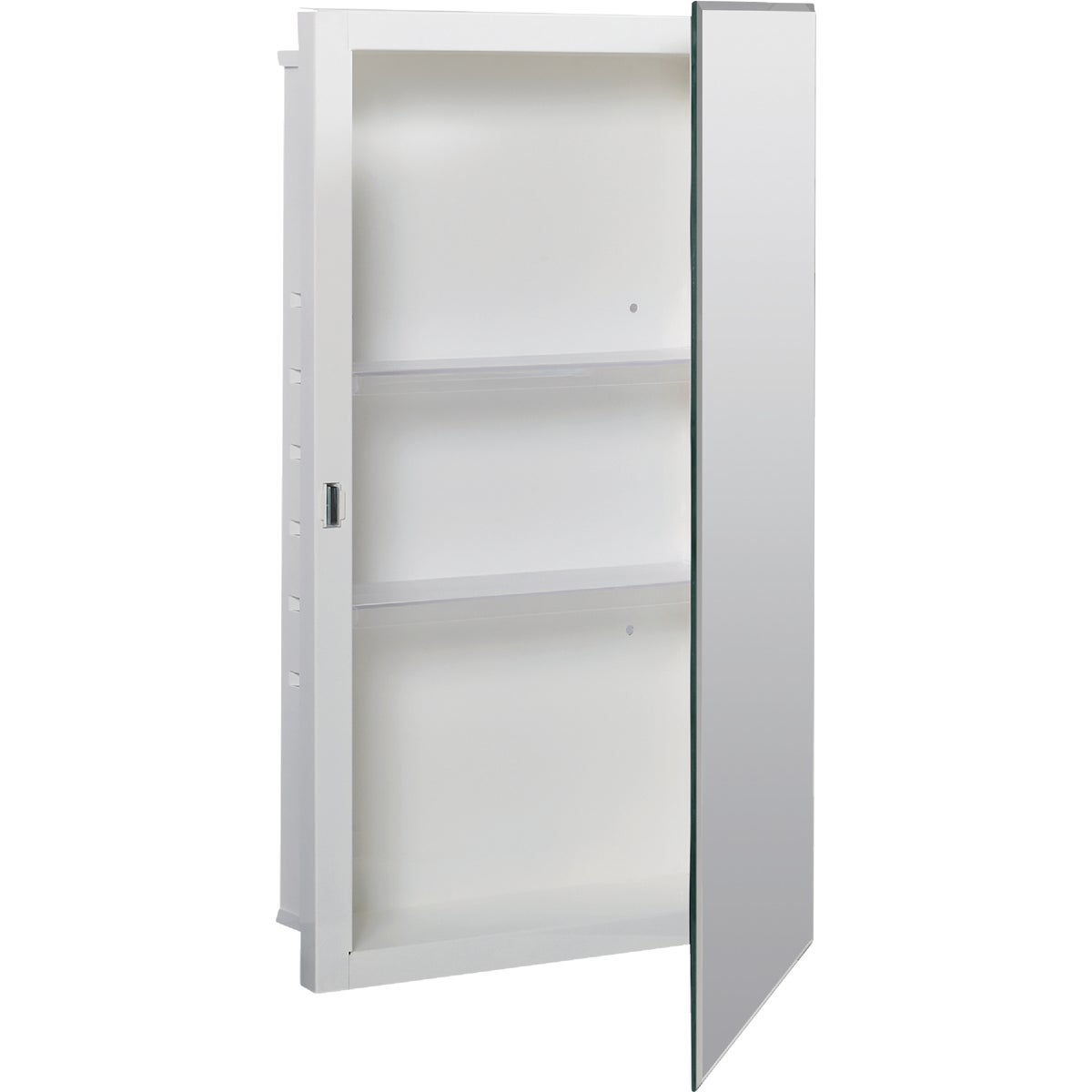 Zenith Zenna Home 16 In. W. x 26 In. H. x 4.5 In. D. Single Mirror Surface/Recess Mount Frameless Beveled Medicine Cabinet Image 4
