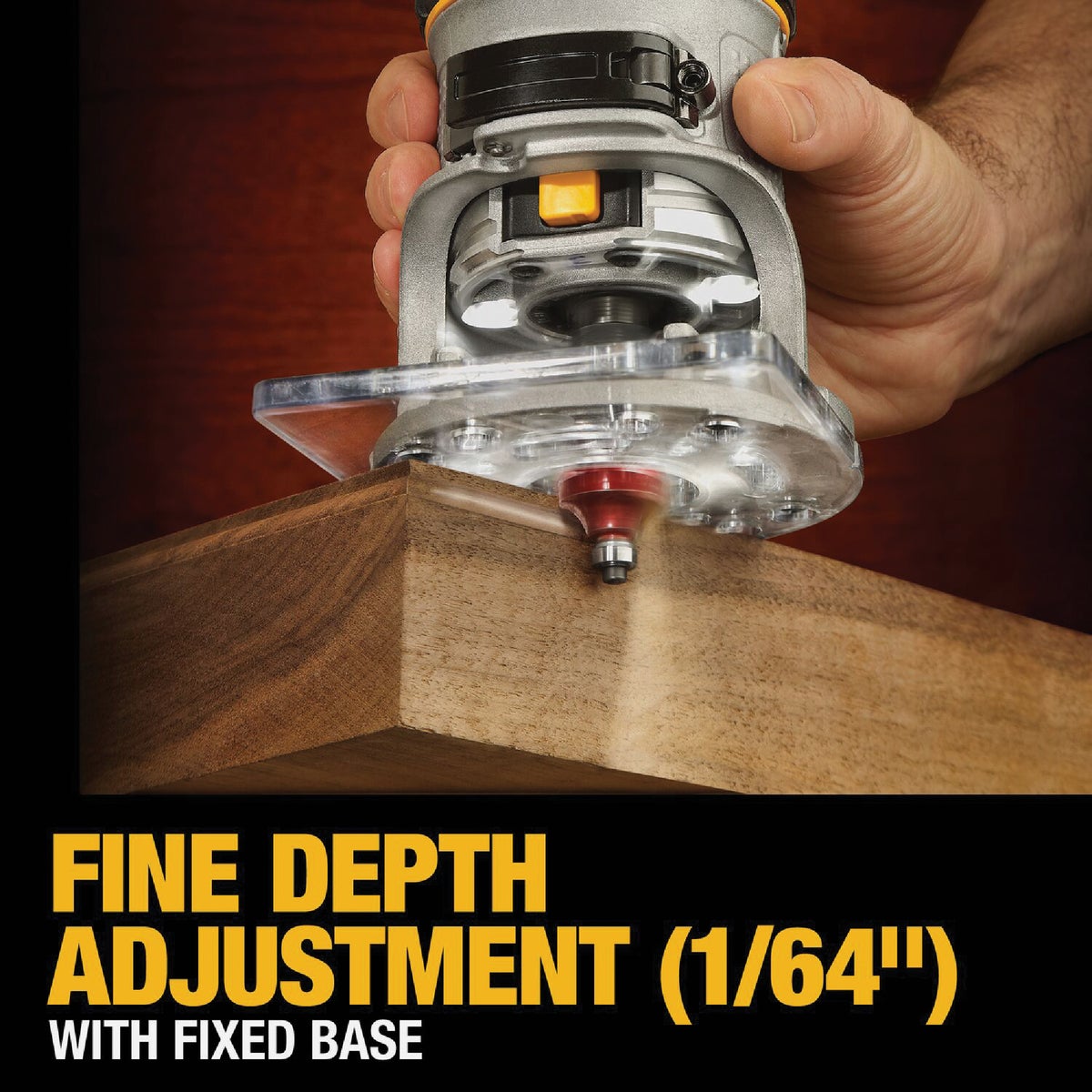 DEWALT 7-Amp 1.25 HP Compact Router Kit with Plunge Base Image 5