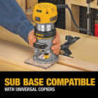 DEWALT 7-Amp 1.25 HP Compact Router Kit with Plunge Base Image 2