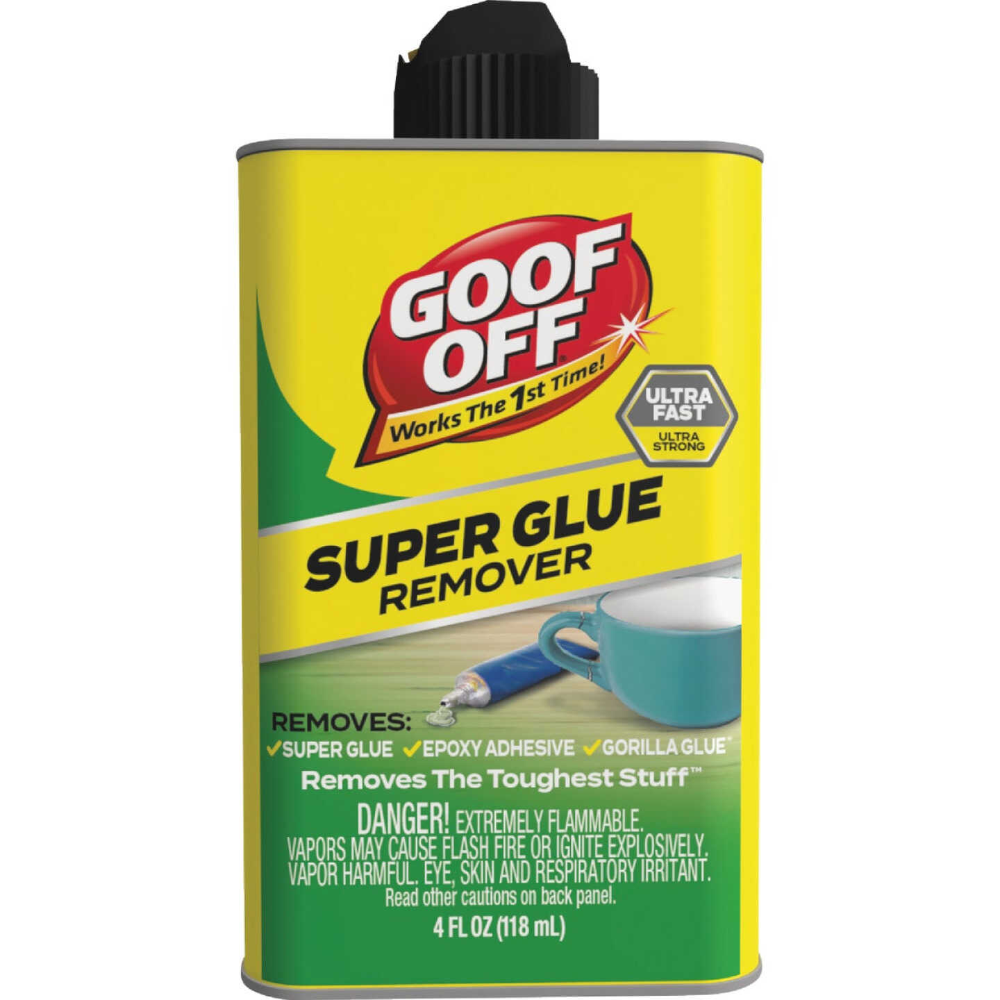 Goof Off 4 Oz. Pro Strength Super Glue Remover Image 1