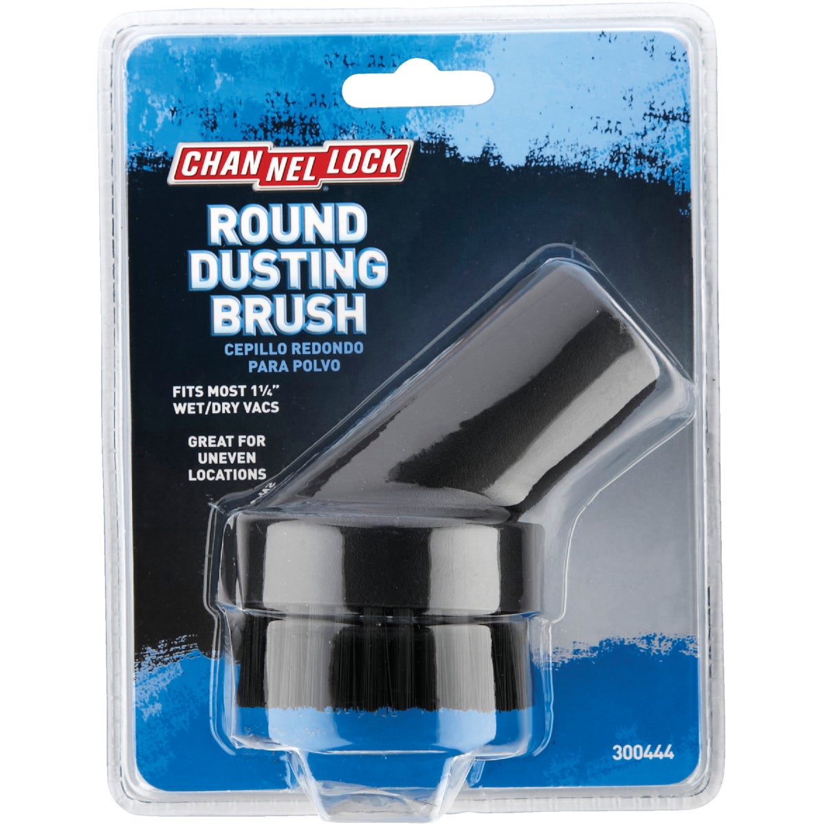 Channellock Round 1-1/4 In. Black Plastic Wet/Dry Vacuum Brush Image 2