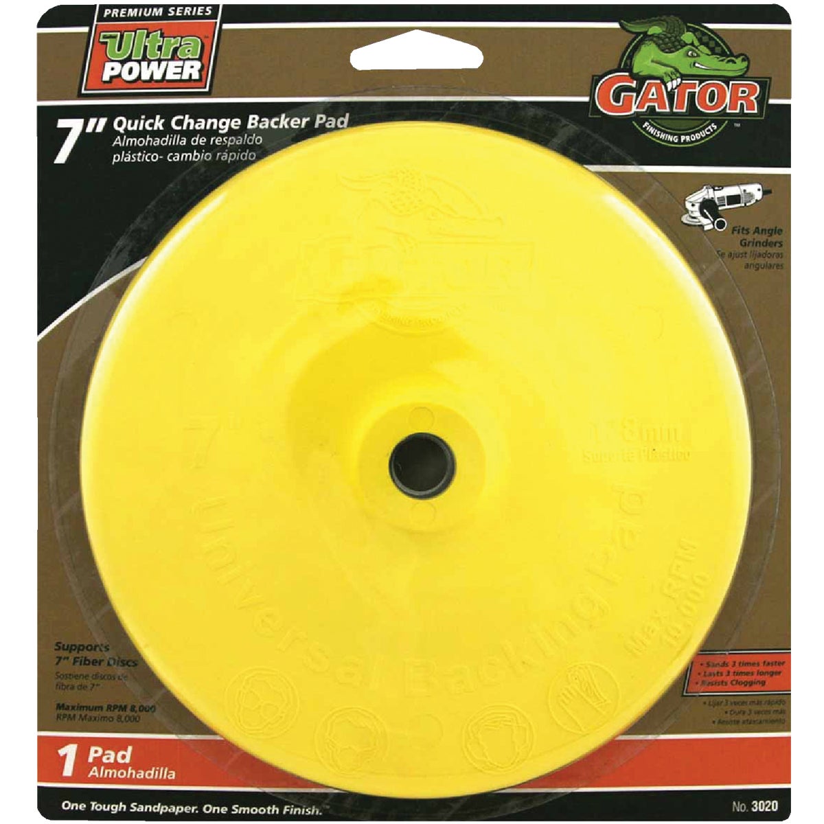 Gator Blade Quick Change 7 In. Angle Grinder Backing Pad