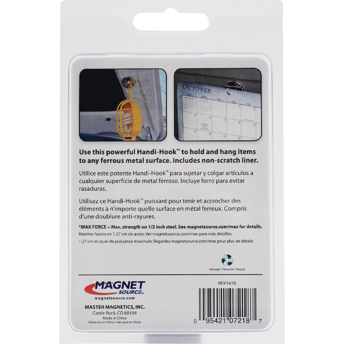 Master Magnetics 20 Lb. Magnetic 2 in. Handi-Hook Image 7