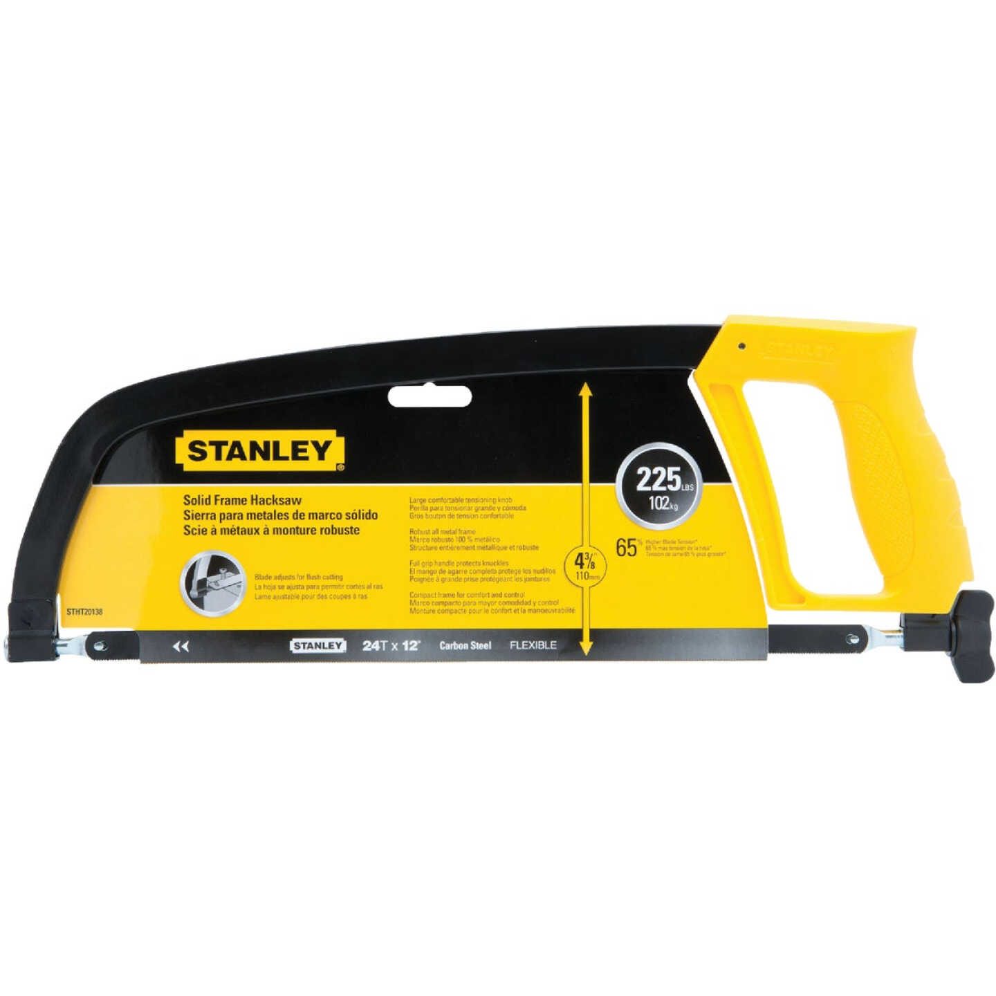 Stanley 12 In. Solid Frame Hacksaw Image 1