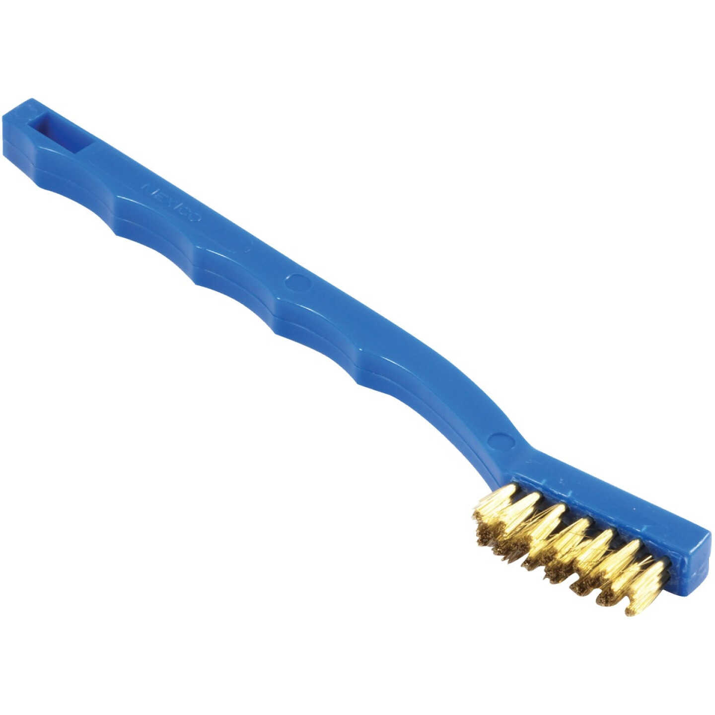 Forney 7-1/4 In. Plastic Handle Wire Brush with Brass Bristles Image 1