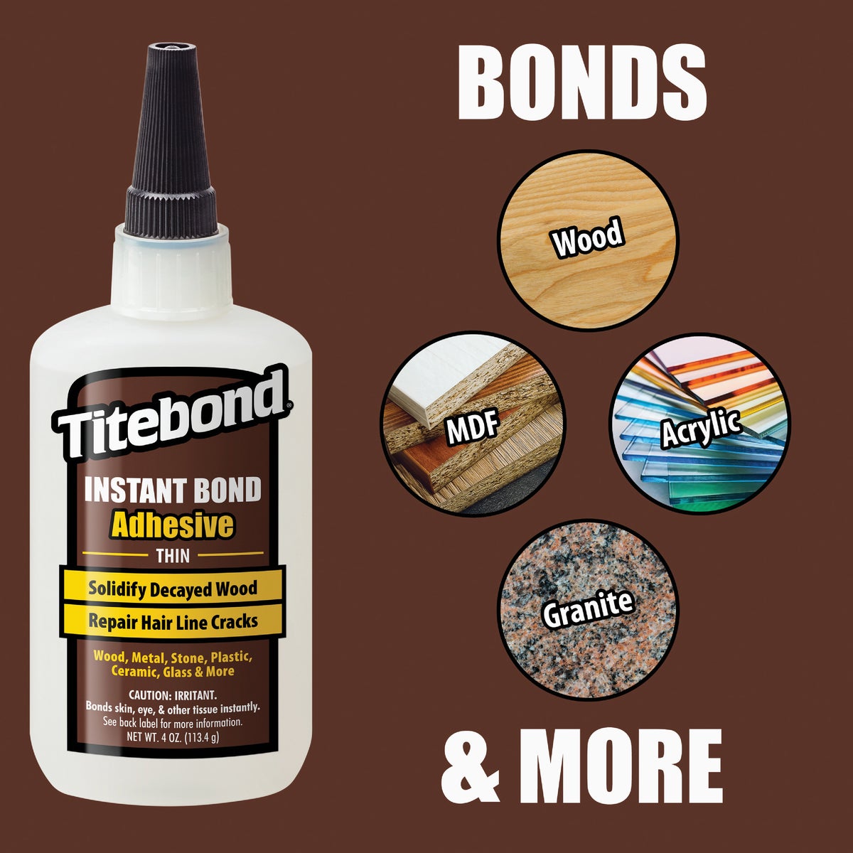 Titebond 2 Oz. Instant Bond Thin Viscosity CA Wood Glue Image 4